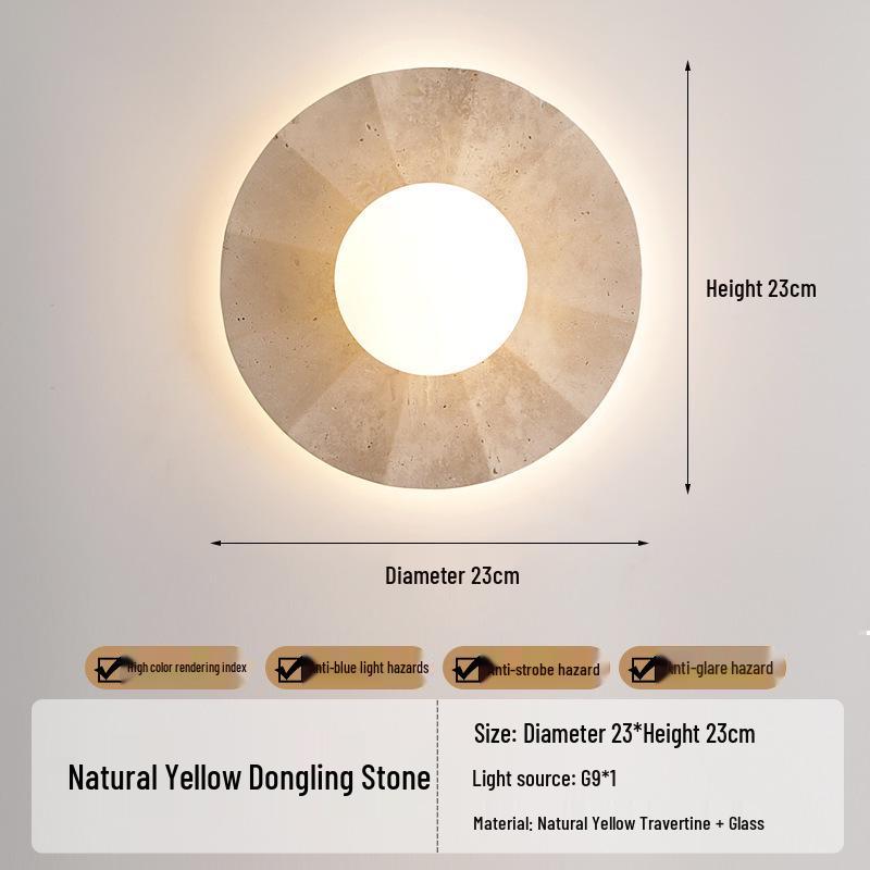 Wabi-Sabi Style Japanese Walnut Wall Lamp for Living Room, Bedroom, Hotel Entrance, or Corridor.