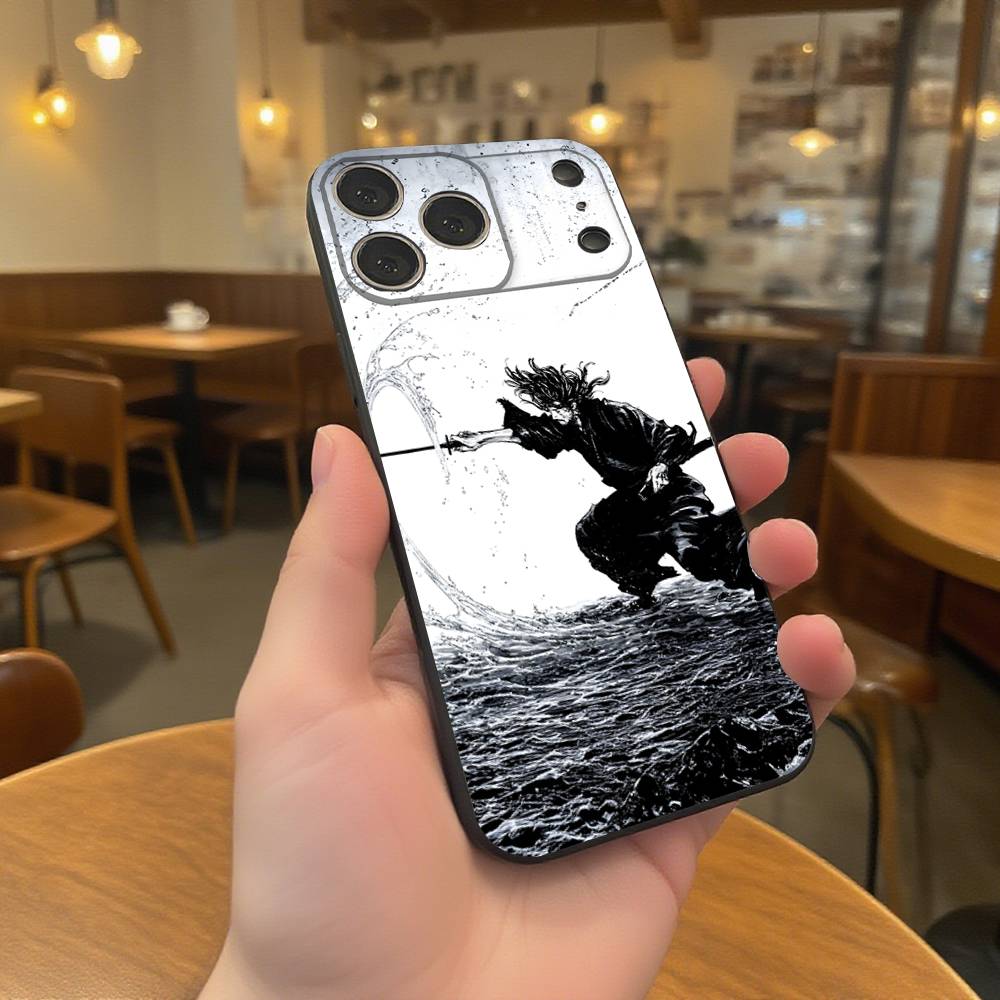 Vagabond Miyamoto Musashi Phone Case For iPhone 17,16,15,14,13,12,11,Pro,Max,Plus Black Shockproof Soft Cover iPhone17