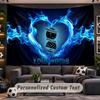 Wall Hanging Tapestry Custom NameBIRMINGHAM CITY Pattern Personalized Printed Fabric Wall Decor