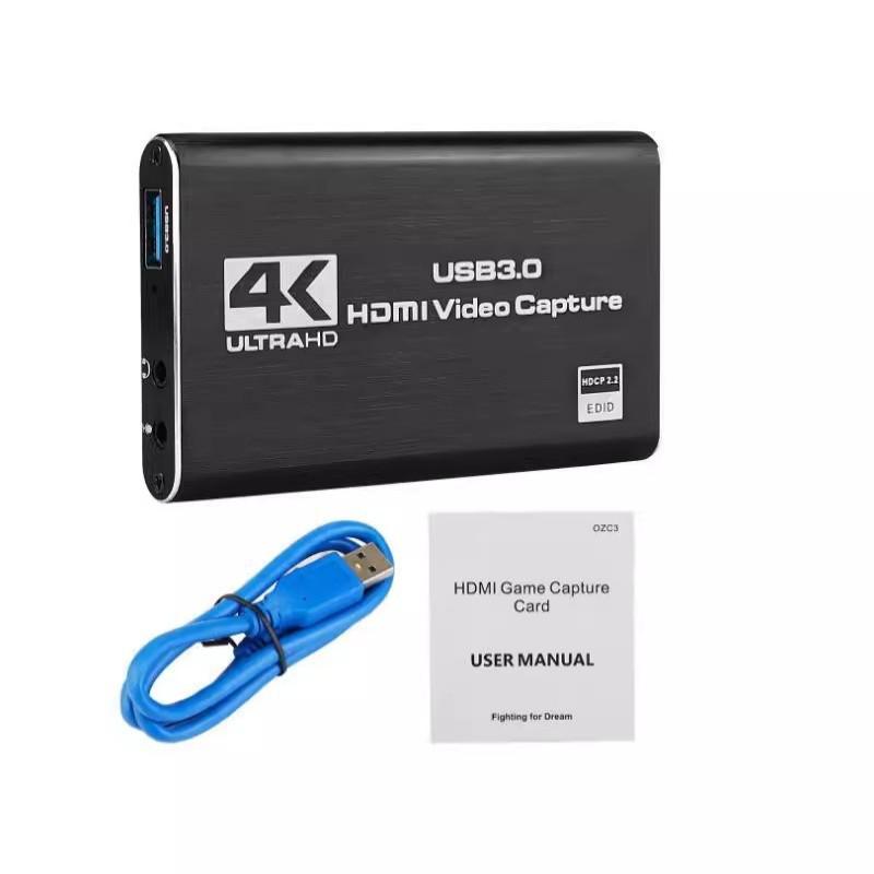 USB 3.0 HDMI Video Capture Card - 4K HD Game & Camera Streaming
