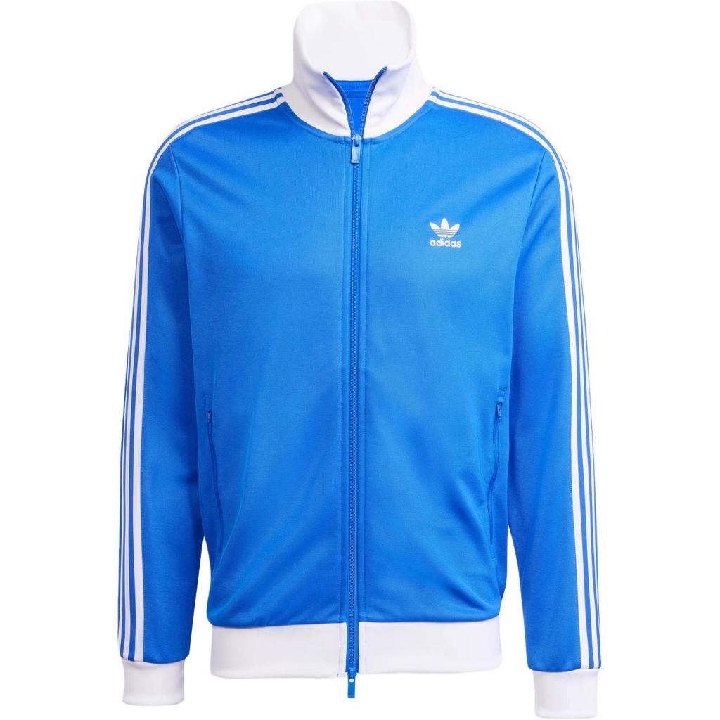 Adidas Originals Zip Collar Slim Fit Long Sleeve Jacket Men Jacket Blue KA0840