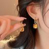 Maillard Amber Halo Geometric Earrings - Hong Kong Style