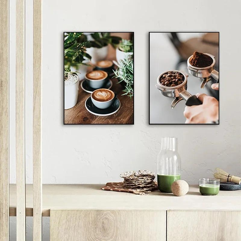 Retro Coffee Bean Tools Poster Canvas Painting Wall Art Pictures Modern Dining Room Home Restaurant Cafe Decor