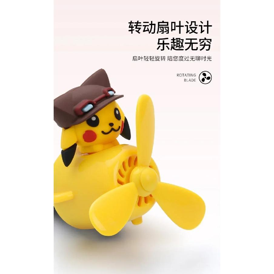 Anime Pikachu Go Rotating Propeller Cartoon Car Air Freshener Smell Perfume Diffuser Pilot Fragrance Air Car Fans Decor