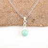 Amazonite Gemstone Jewelry, Handmade Silver Pendant, 925 Solid Sterling Silver Pendant Gift For Women