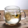 Creative Glass Tea Infuser Cup With Transparent Filter Heat Resistant Glass Tea Pot Tea Maker Rose Flower Tea Cup Office Mug