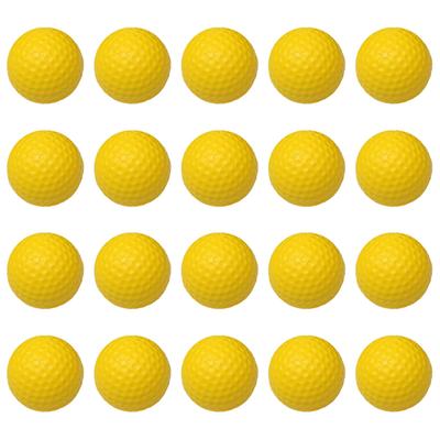 42.6mm Golf Ball PU Soft Monolayer Golf Training Ball for Indoor Practice Accessory Yellow 20PCS