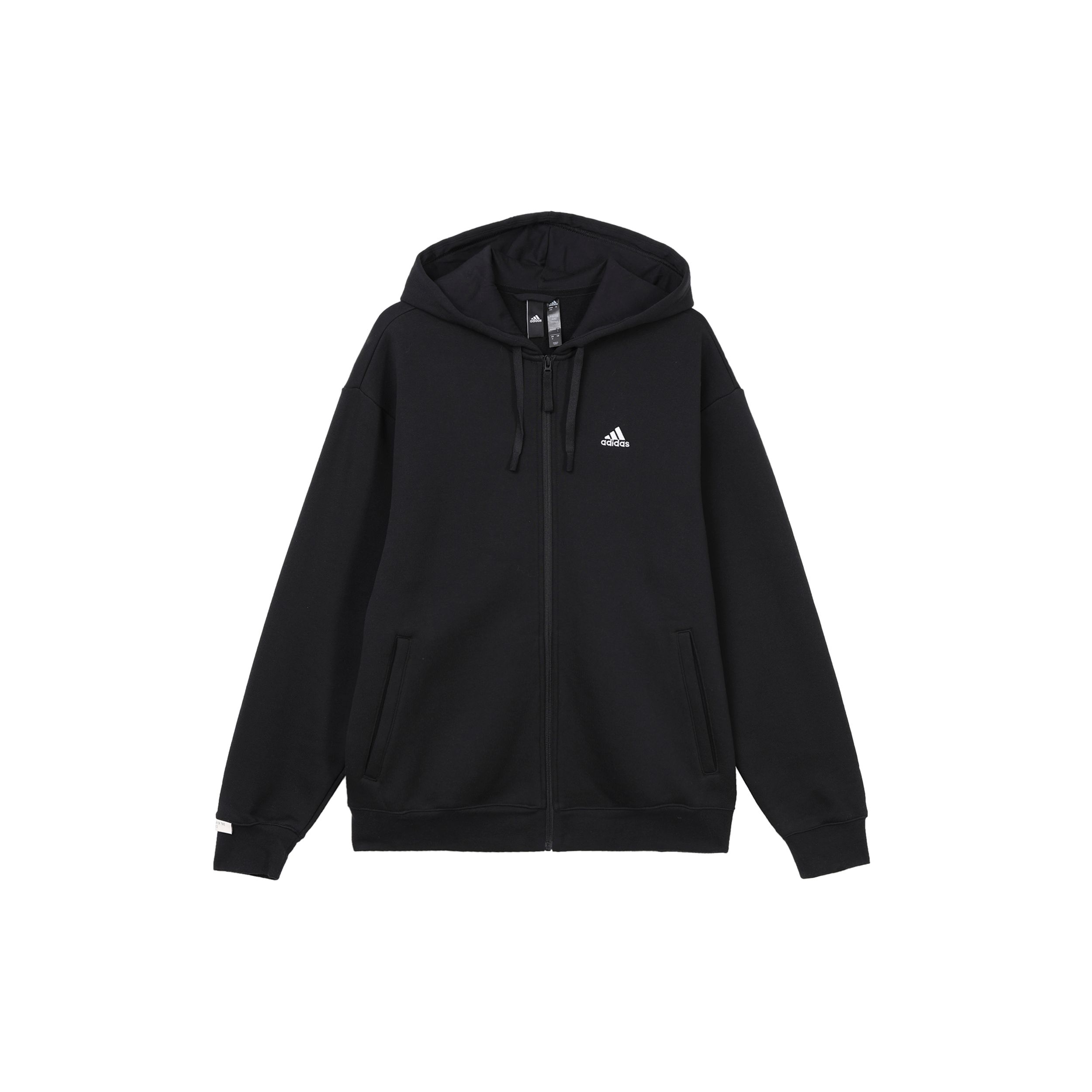 Adidas Sportswear U Logo FZ HDY Fleece Hooded Jacket Men Black IV7607 XXL