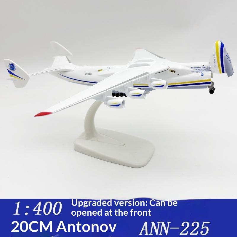 1 Set 20Cm Antonov An-225 Mriya Ukrainian Transport Plane Model Hatch Can Be Opened Metal Alloy Diecast Miniature Airplane