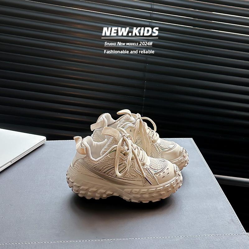 

Детская спортивная обувь весна и осень 2025 новая обувь-танк обувь для девочек обувь для папы осенняя обувь для мальчиков сетчатая обувь с подошвой из дуриановой шины 31 золотой