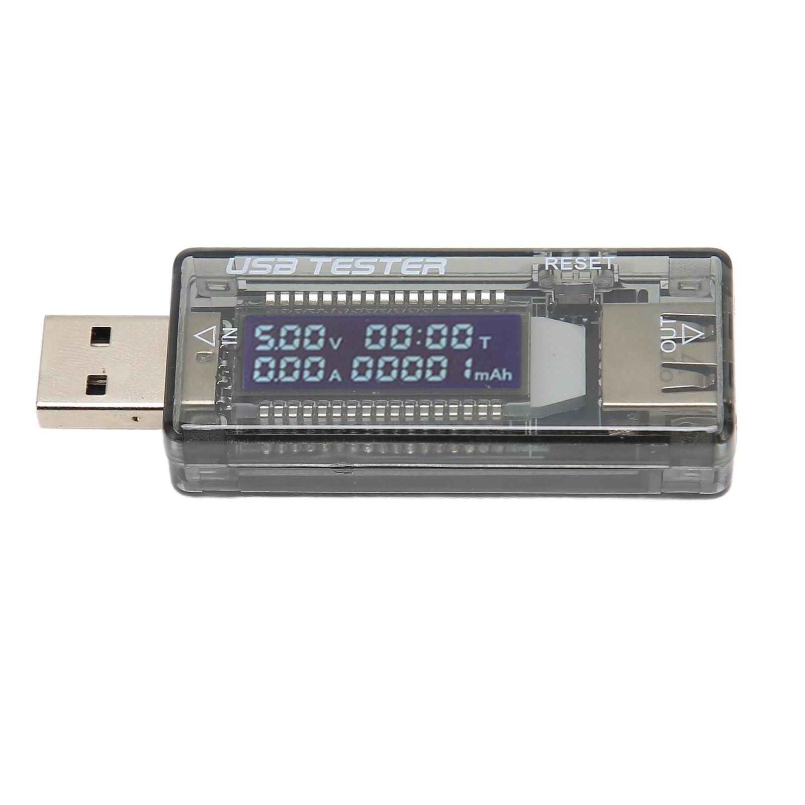 

USB Charger Meter LCD Display Transparent Portable Current Voltage Charging Tester 3.5‑20V 0‑3.3A