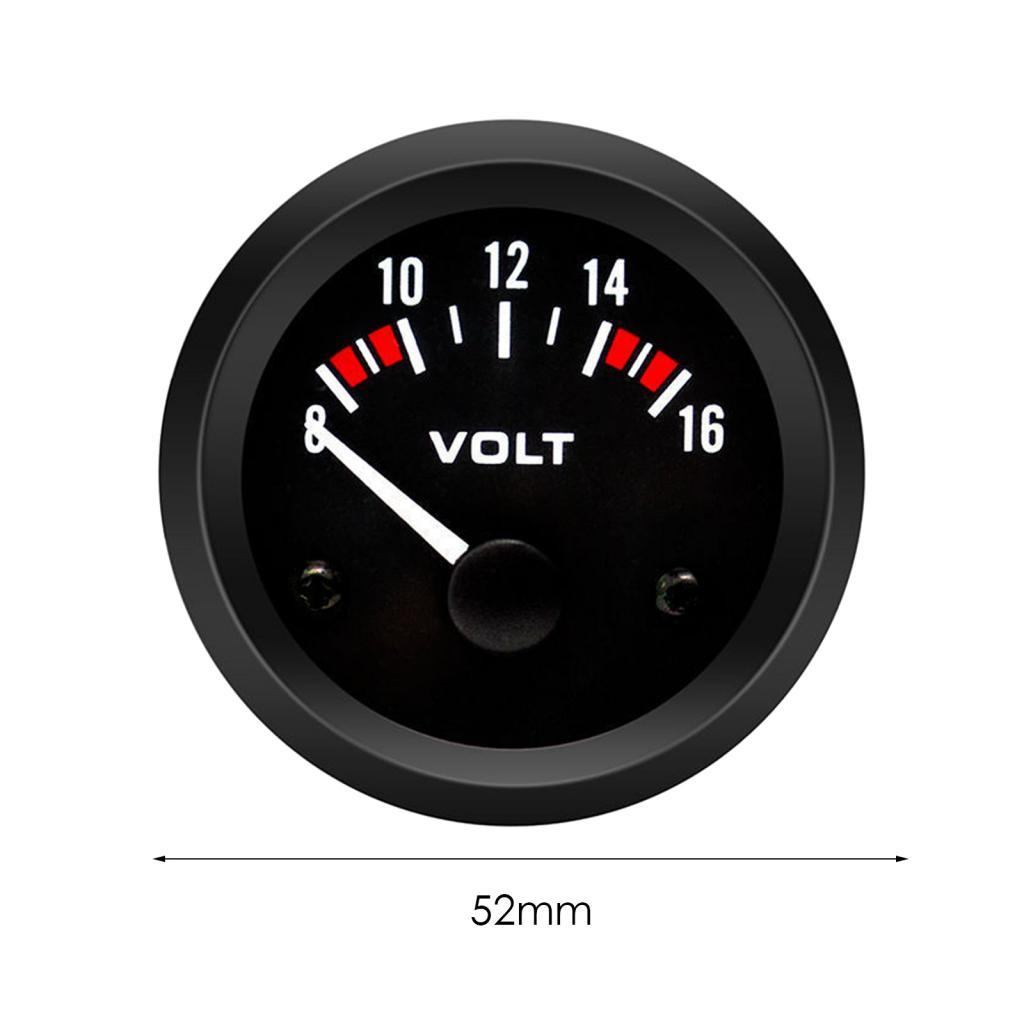 Car Voltmeter Durable Premium Voltage Meter Gauge Electronic Voltmeter Voltage Gauge for Bicycle Truck Boat Automotive Car