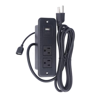 Recessed Power Strip Power Socket with USB Type C Port Fast Charging PD20W Flush Mount Outlet for