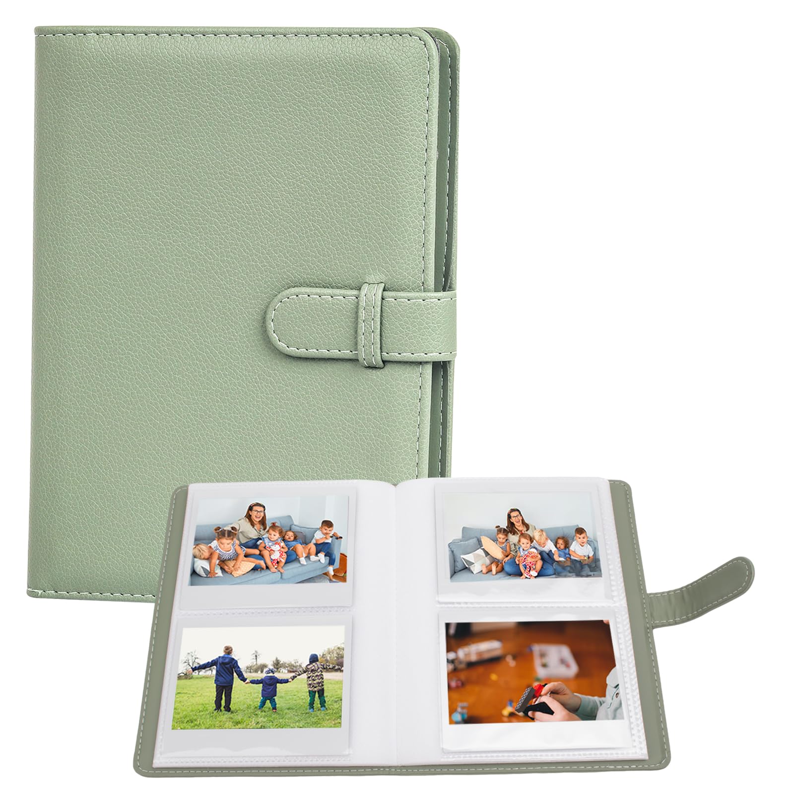 

VOVMOEYA Фотоальбом на 80 аркушів для камер Fujifilm Instax Wide 400/300/210, Polaroid Instant Cameras, Міні-альбом Instax 3,5x4,5 дюймів, 20 сторінок, вміщує 80 фото