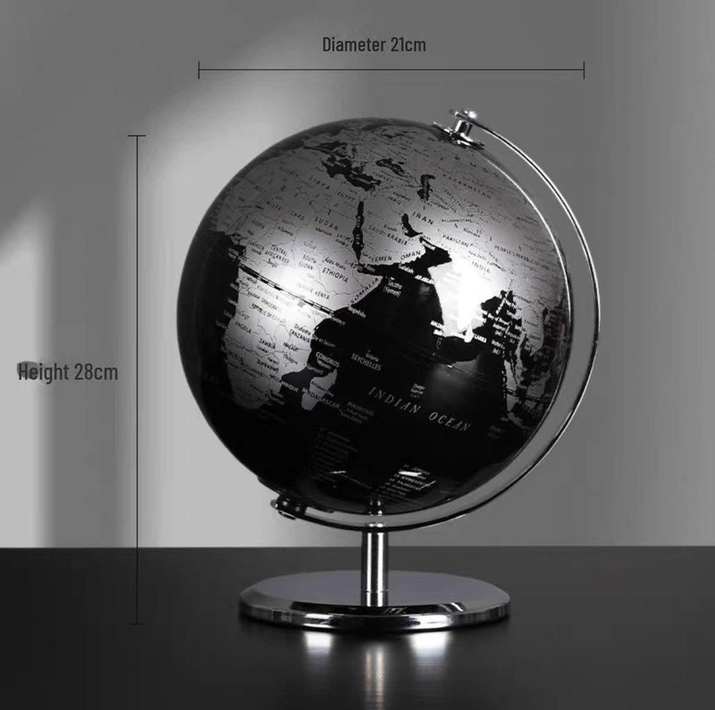 Mini Globe Wine Cabinet with English Ornaments: Home & Office Decor Piece