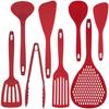 Nagao Kitchen Utensil Made In Japan Tsubame-Sanjo Set, 8-Piece Set, Red,