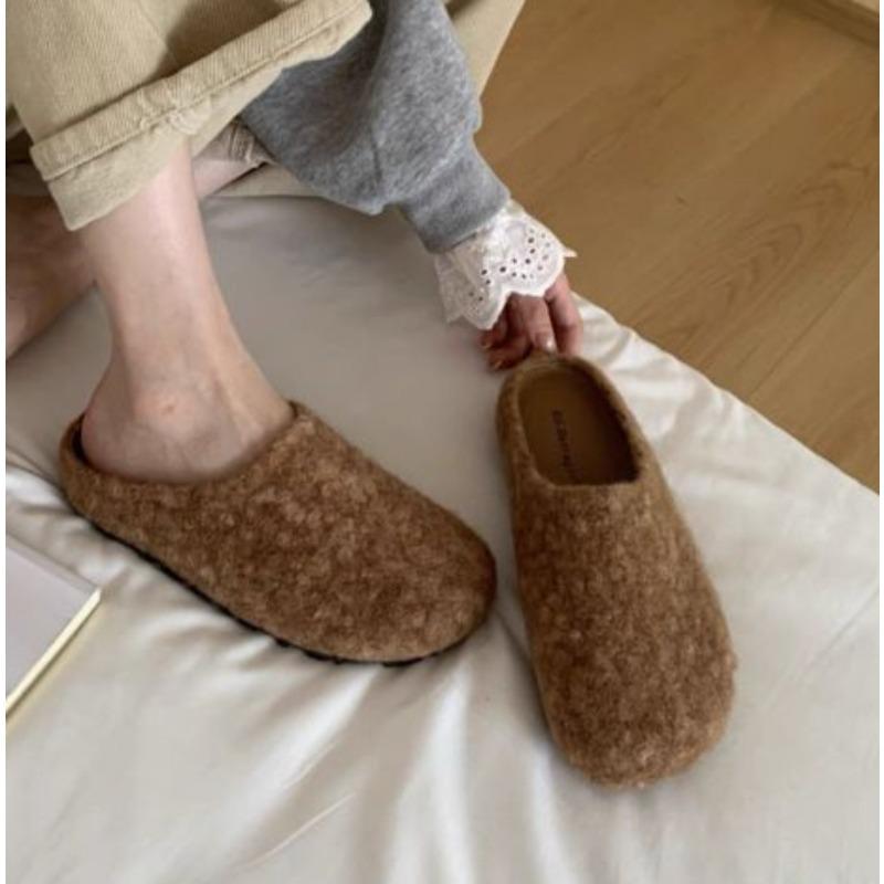 Fashion Winter 2026 Fashion Women's Shoes Comfortable Plush Velvet Warm Slippers Home Non-slip Lightweight Soft-soled Indoor slippers