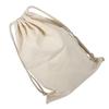 Household Plain Cotton Drawstring Storage Laundry Sack Stuff Bag for Travel Home Use 15 * 20CM