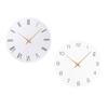 Nordic Wooden Wall Clock Easy to Read Round 11.81'' Decorative Clock for Bedroom Hallway Kitchen Dining Room Home Decoration