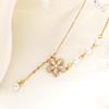 S925 Sterling Silver Pearl Peach Blossom Pendant Necklace - Women's Light Luxury Design