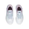 Li Ning Kids Synthetic Leather Ling Yue 3.0 Fashion Shock Absorption Rebound Breathable Casual Shoes Kids Casual Shoes White Blue YKCU240-2