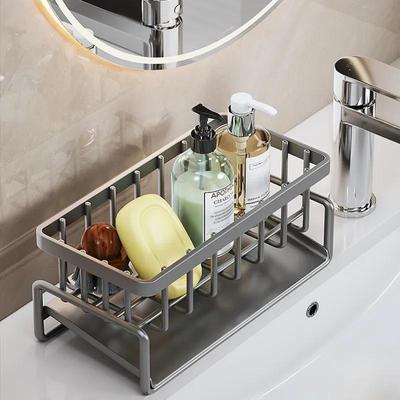 Kitchen Sink Drain Rack Sponge Storage Faucet Holder Soap Space Aluminum Drainer Shelf Basket Organizer Bathroom Accessories