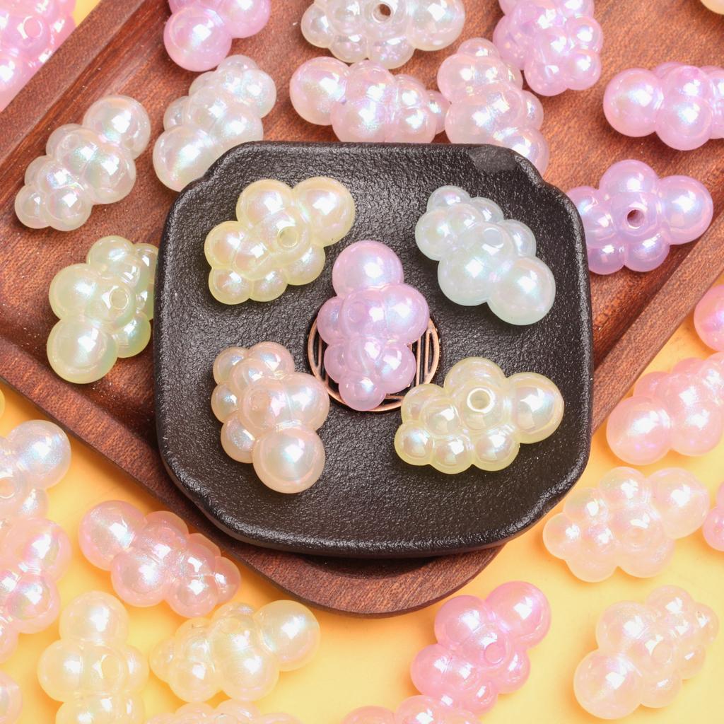 200pcs Bracelet Necklace DIY Handmade Accessories Jewelry Material Cloud Duo Beads UV Phantom Fashion Hairpin