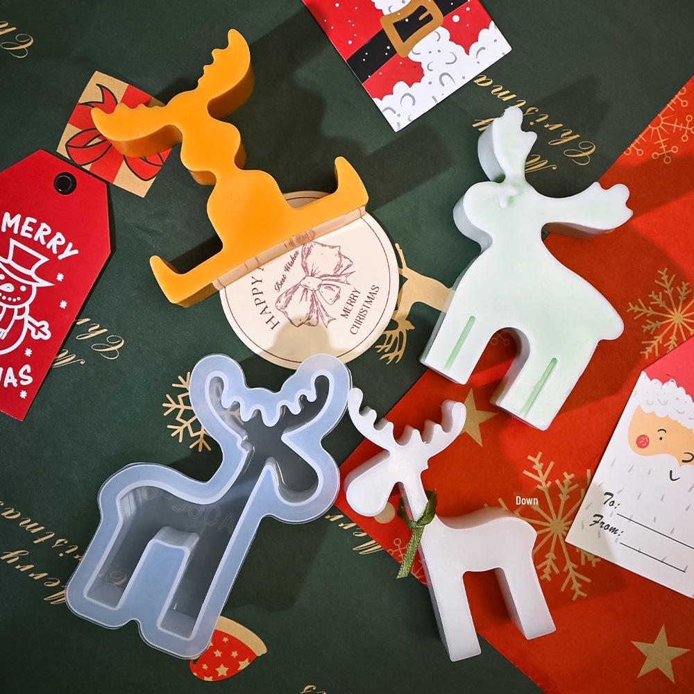 DIY Christmas Ornaments Silicone Mold: Tree, Gingerbread, Reindeer, Snowman