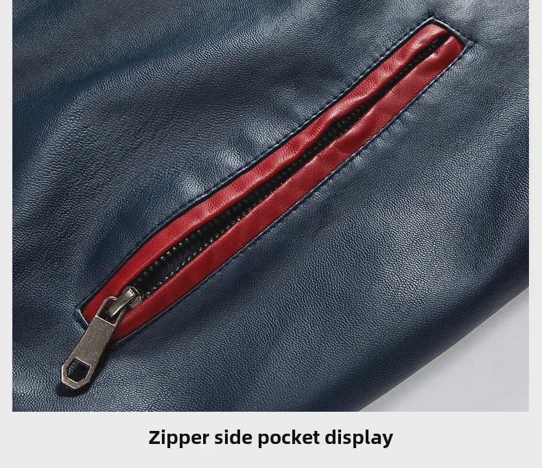 Men's Trendy PU Leather Baseball Jacket - Stand Collar, Spring/Autumn 2019 Edition