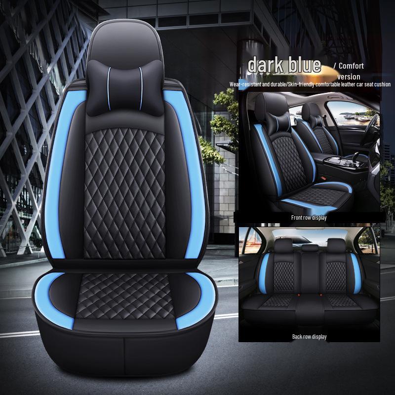 4-Season 3D Full Surround Leather Car Seat Cushion Cover for Sedan