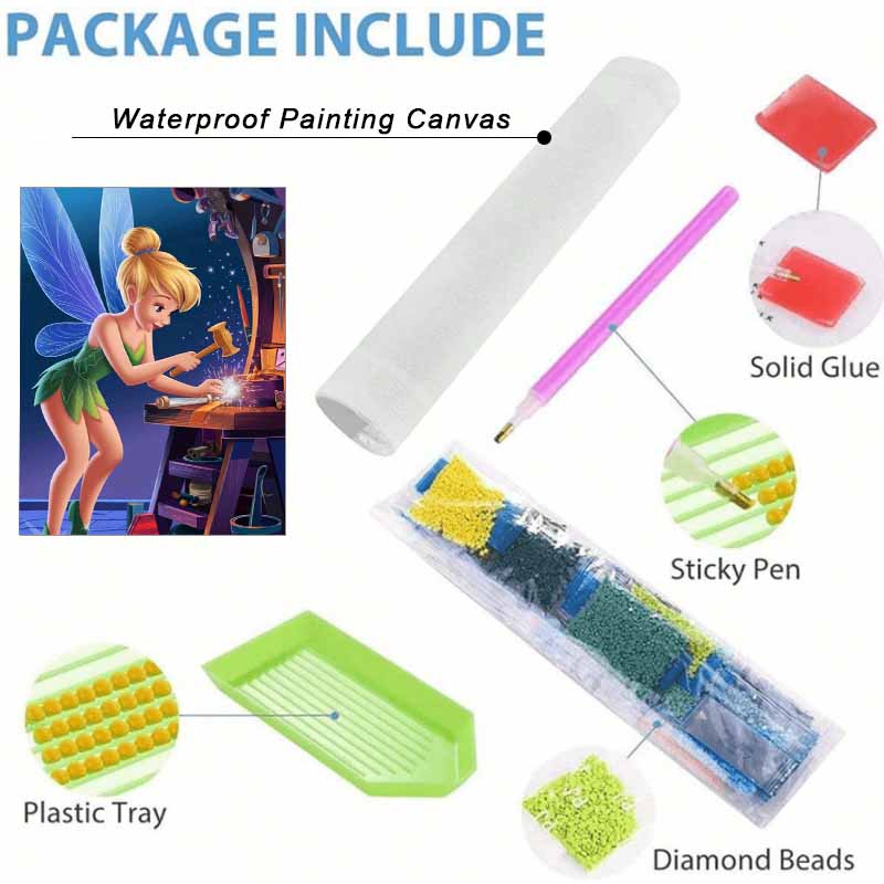 Disney diamond painting full drill 5D Tinker Bell diamond art home decoration creative handicrafts