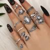 Vintage Elephant Leaf Ring Set Combination 12-piece Joint Ring Ring