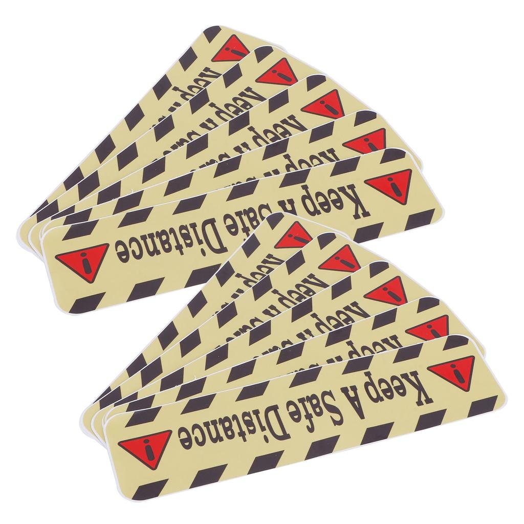 2 Set Distancing Floor Warning Decals Safety Floor Sign Marker for Mall School Public Area