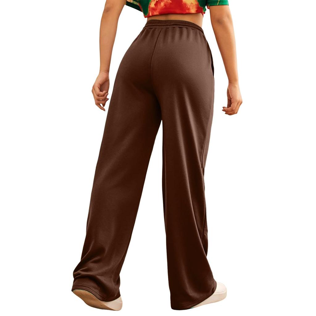 Cargo Pants Women  Elastic Waist Wide Leg Trousers Summer Loose Fit Hiking Jogger Pant With Pocket