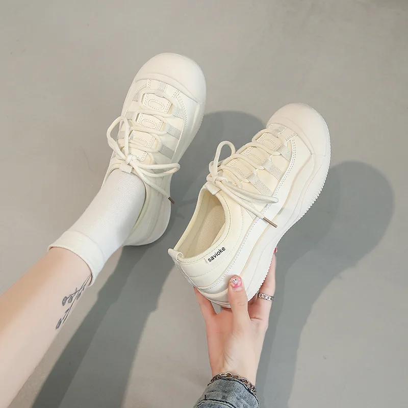 Fashion New Little White Shoes Women's Sandals 2025 Summer Breathable Elevated Sandals Casual Shoes Women Sandals