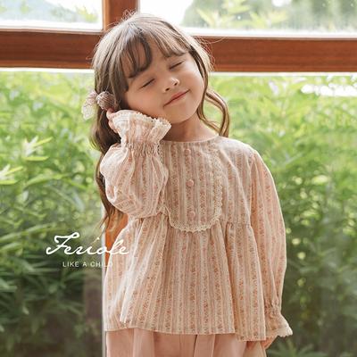 Girls' Court Style Shirt Temperamental Autumn Children's Shirt