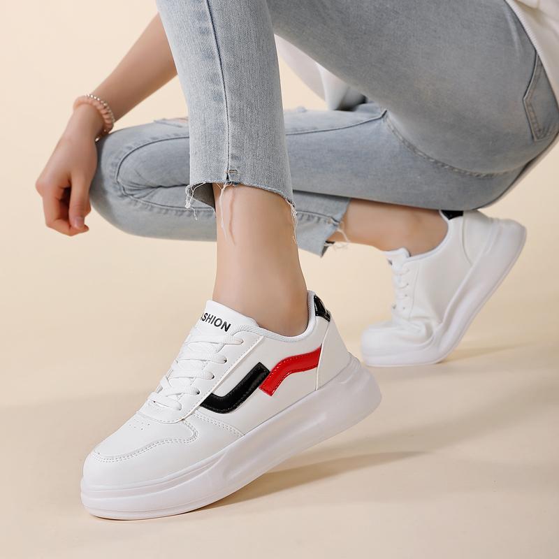 36-42 Women Sneakers Women's PU Leather Sneakers Sports Shoes Flats