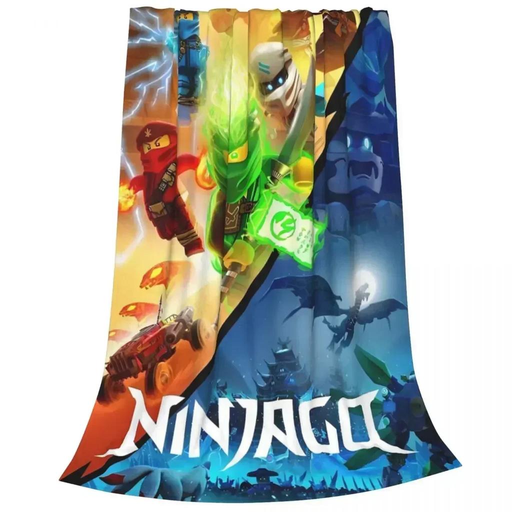 N-ninjagos Coral Fleece Plyšová deka Přehozy na postel pohovku Super měkké přehozy na postel