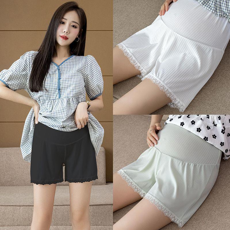 Maternity Ice Silk High-Waist Loose Pants - Summer, Adjustable, Plus Size, Anti-Exposure