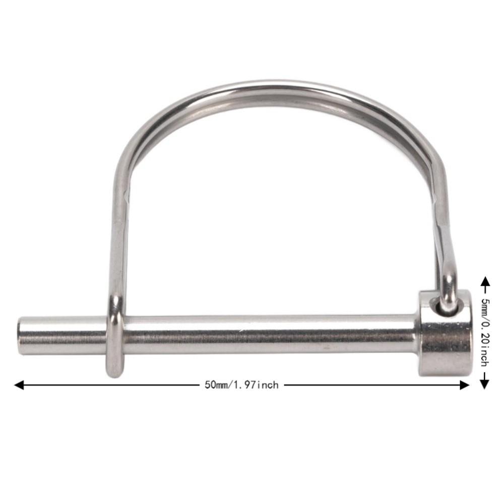 2PCS Universal Safety Coupler Pin 304 Stainless Steel Trailer Coupler Pin Practical PTO Pin