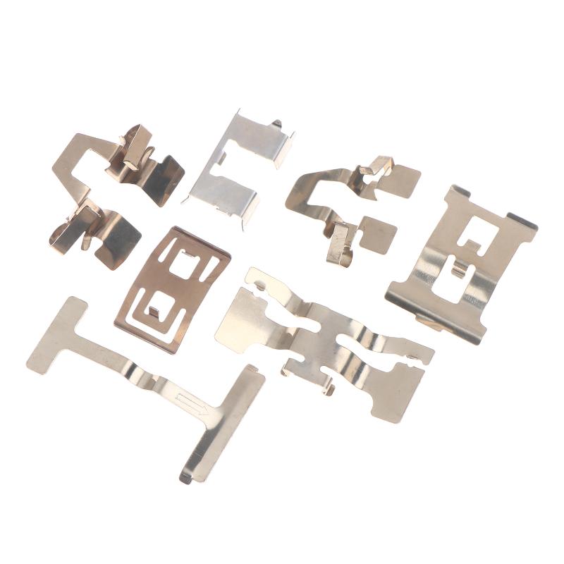 2Pcs Motorcycle Caliper Lower Pump Brake Pump Stainless Steel Spring Plate Motorcycle Caliper Brake Pads