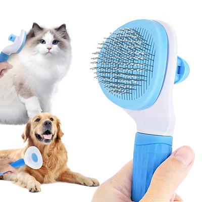 Cat Brush Remove Hair Stainless Steel Pet Hair Removal Comb Non Slip Pet Grooming Brush Dog Combs Brushes Cat Accessorie