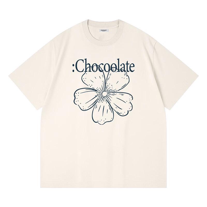 :CHOCOOLATE Daisy Couple Print Short Sleeve T-Shirt