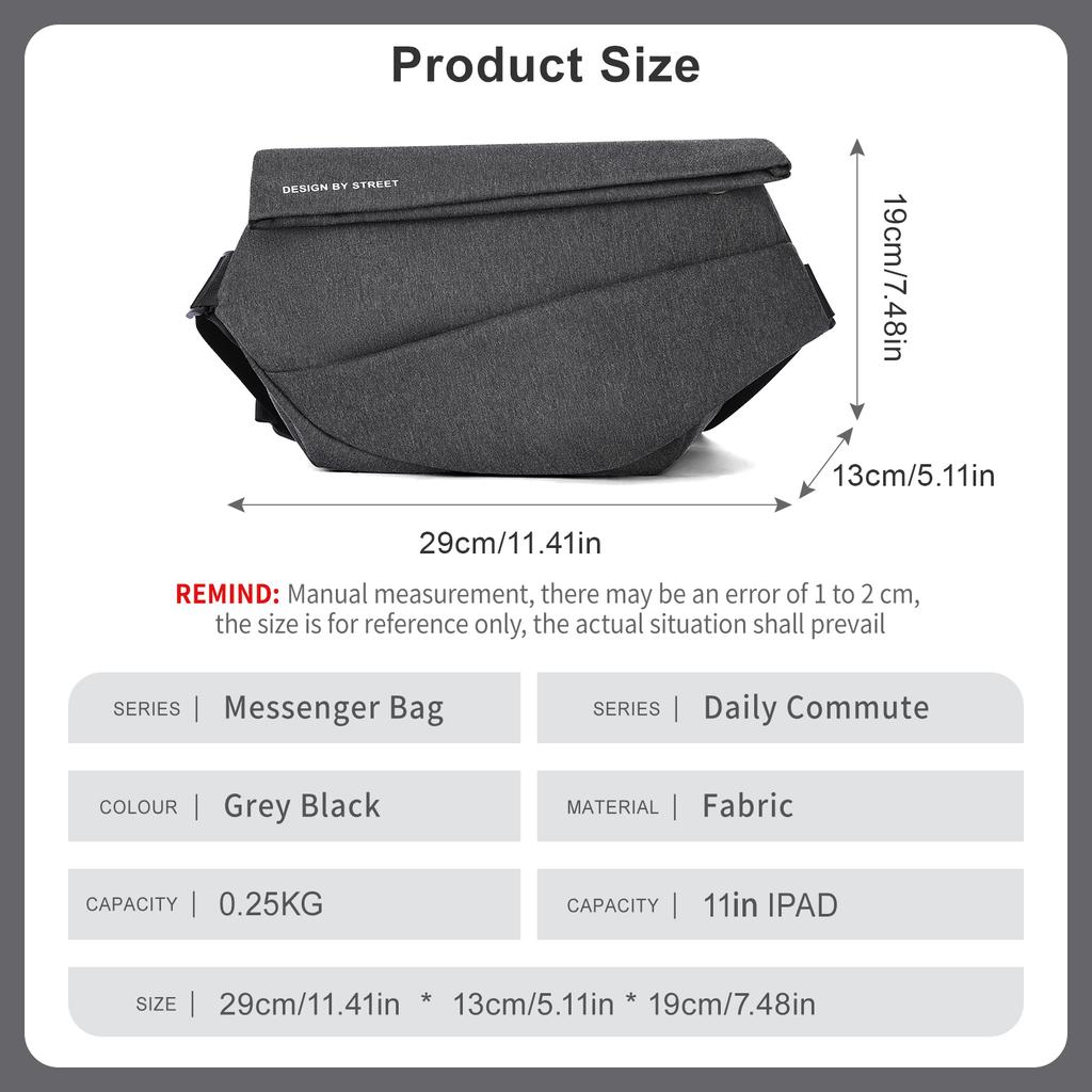 Chest Bag Sling Backpack for Man To Travel  Hiking Leisure One Shoulder Multipurpose Fashion Waist Bag Travel Backpack for Work