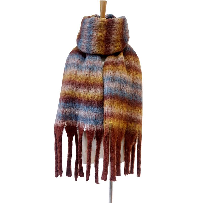 

New Imitation Cashmere Women Winter Scarf Ladies Striped Tassel Scarve Pashmina Mujer Foulard Bufanda Echarpe Chales Wrap Shawl One Size& 8Y