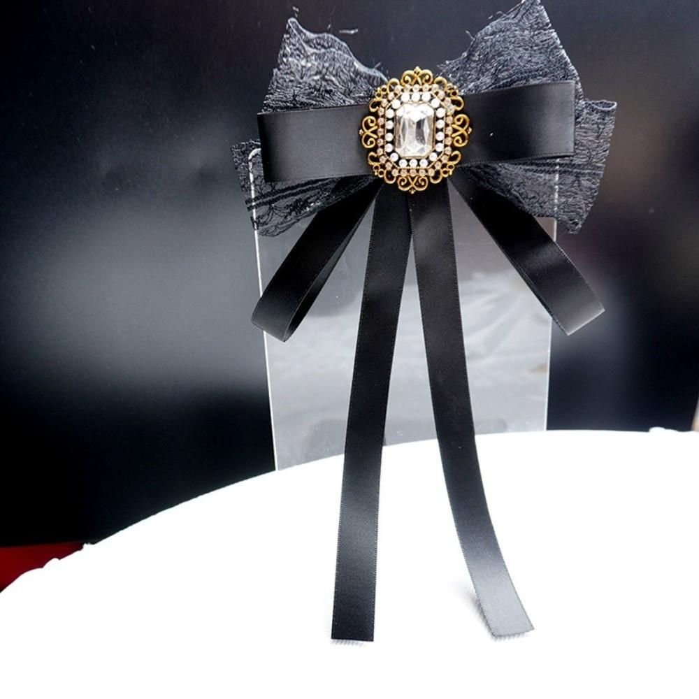 Vintage Kristall Strass Schmuck Fliege Kragen Vorgebundene Krawatte Clip Für Beerdigungen und Trauer