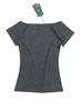 Soheul Mist Off-Shoulder Snap T (Charcoal)