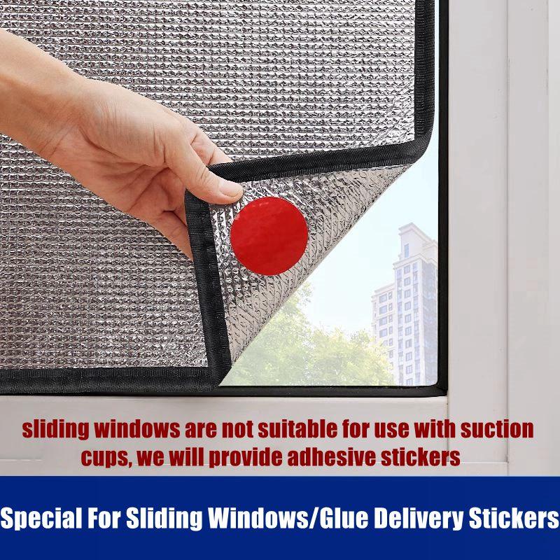 Summer Window Heat Preservation Film Alumunum Foil Self-Adhesive Sunshade Curtain Indoor Windproof Insulation Shading Screen