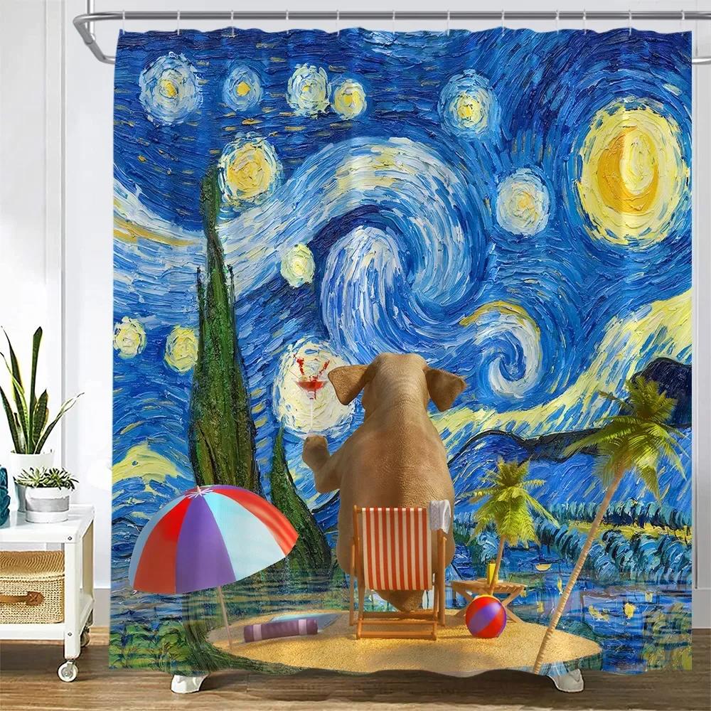 Tende da Doccia Divertenti con Dinosauri per Bambini Bianco Nero Cartone Animato Sagoma Animale da Bagno Tessuto Set Decorazione Bagno Bambino Con Ganci
