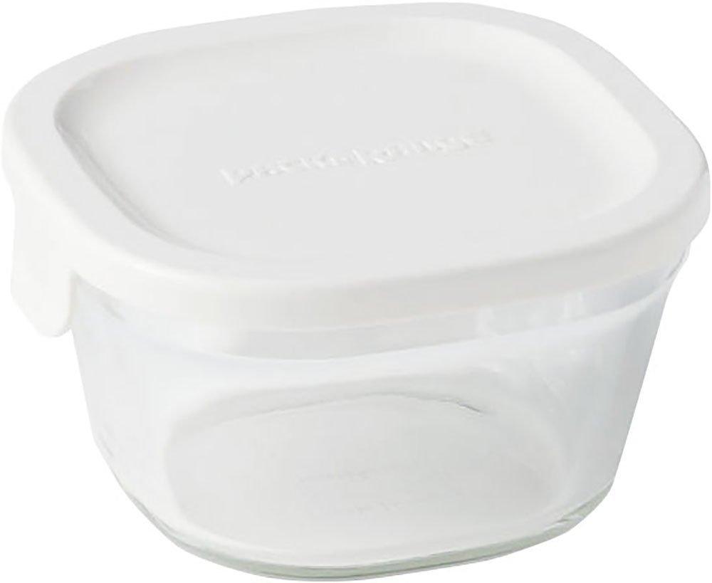 Iwaki Pack Range Rectangular Food Storage White & Containers, 4-Piece Set,